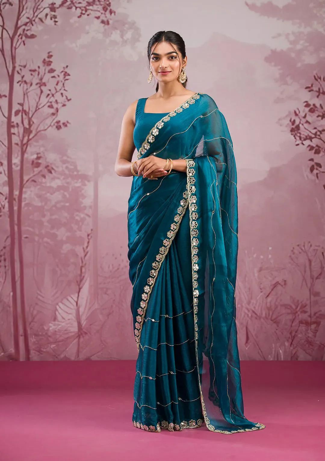 Party wear saree - Image 6 in Surat